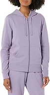 Amazon Essentials Women's French Terry Fleece Full-zip Hoodie, Dusty Grape, X-Small