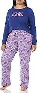 Amazon Essentials Disney | Marvel | Star Wars Women's Flannel Pajama Sleep Sets, Star Wars Logo Leia - Womens, Small