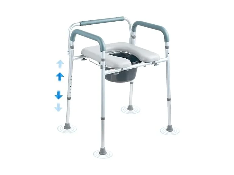 Commode Chair, Bedside Commode with Padded Seat