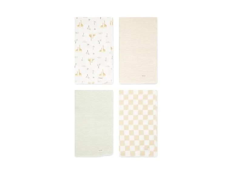 HUGGIES 4-Pack Flannel Receiving Blankets