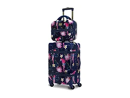 World Traveler Chariot 2-Piece Vintage Hardside Carry-On Luggage Set, Parrot