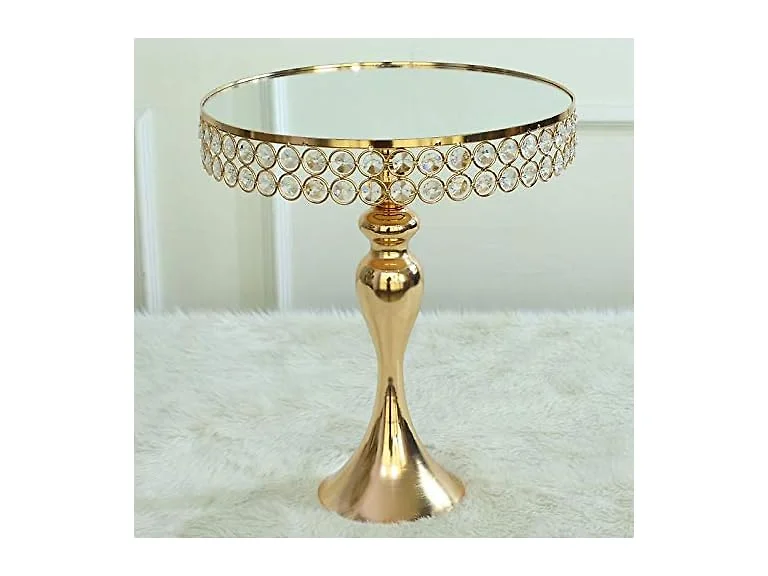 ADOUS HOUSE Crystal Cake Stand, Metal 