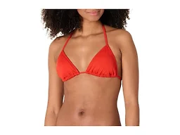 Amazon Essentials Women's Light Support Triangle Bikini Top with Removable Cups, Bright Poppy Red, X-Large