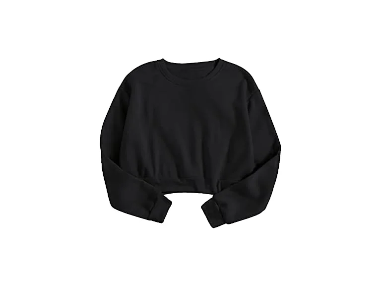 Verdusa Women (S) Basic Long Crew Sweatshirt