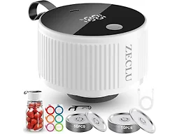 Zeclu W2378 Mason Jar Vacuum Sealer White
