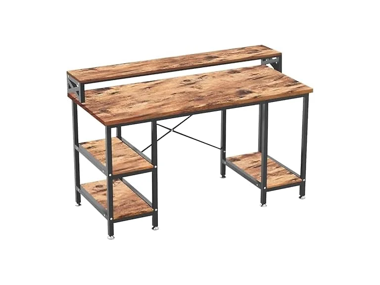 Halter Wood Computer Desk with Monitor Shelf
