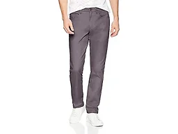 Amazon Essentials Men's Skinny Fit 5-Pocket Comfort Stretch Chino Pants, Grey, 38W x 29L