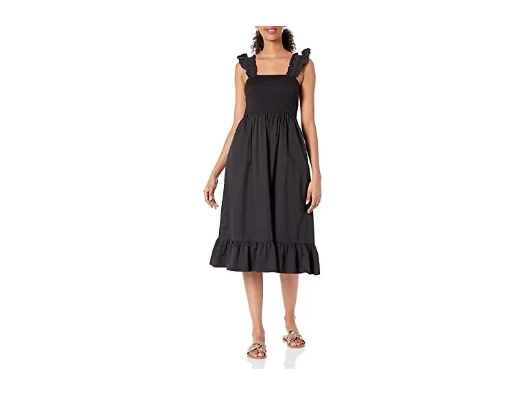 The Drop Kimi Ruffled Shoulder Smocked