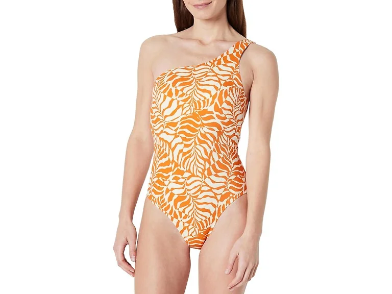 Amazon Essentials Women (S) Rust Palms Swimsuit