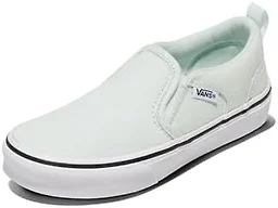 Vans Kids' Asher Slip-On Shoe, Canvas Hint Of Mint, 12