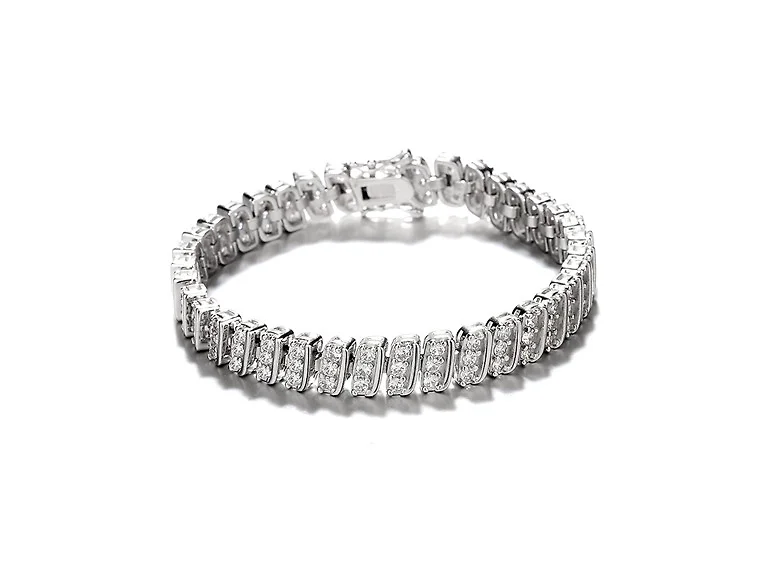 18K Vintage Style Tennis Bracelet