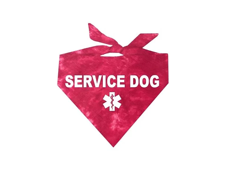 Service Dog Dog Bandana | 100% Cotton Tie Dy