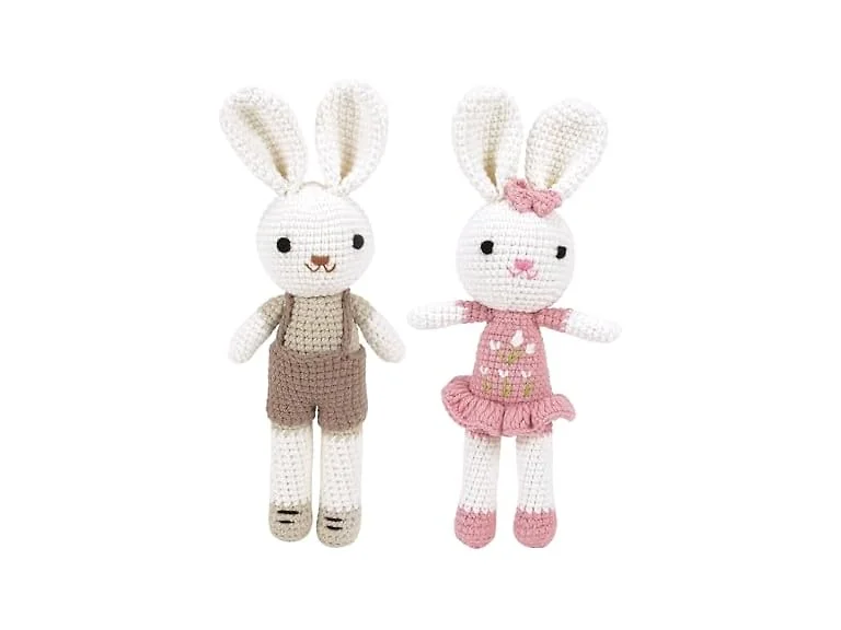 Enesco Woolie Luca and Luna the Bunnies 2-Piece