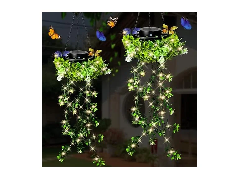 KagoLing Solar Lanterns Fake Plants 2Pk