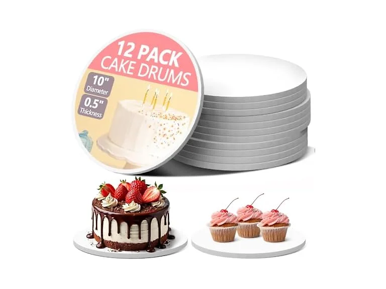 WAWINY 12PCS Cake Drums Circle 10 Inch