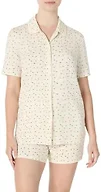 Amazon Essentials X Sofia Grainge Women's Women's Modal Pajama Set, Pale Pink Cherries, X-Small