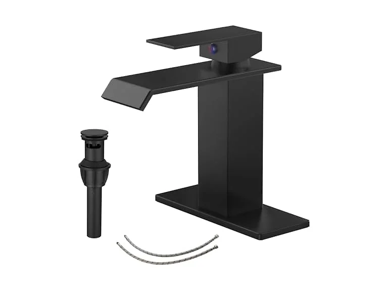 BATHLAVISH Matte Black Bathroom Sink Faucet