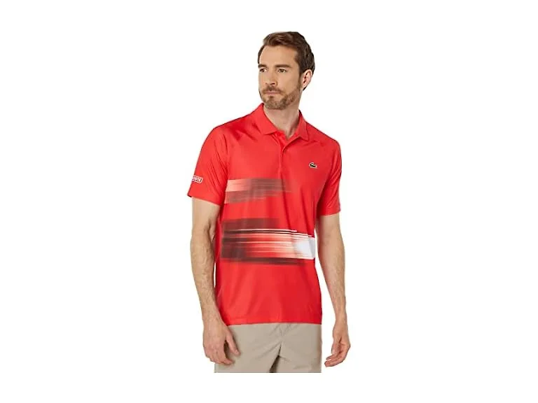Lacoste Men Short Sleeve Graphic Fire Ball (Open Box)