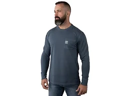Field & Stream Men's Flush Out Long Sleeve Pocket Tee, Navy, Large