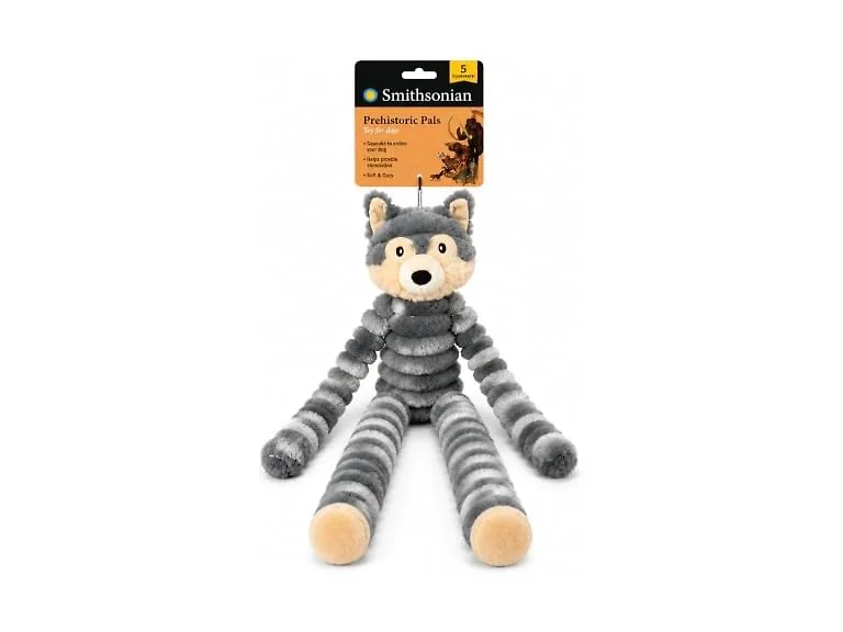 Smithsonian Long Animals Dog Toy – Stuffing-Free Wolf