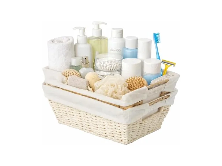 Sukkiri Homu Wicker Storage Basket with Liner 