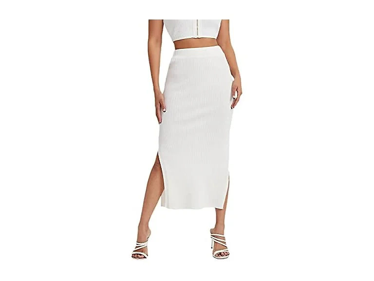 SweatyRocks Women Casual High Waist Solid Skirt