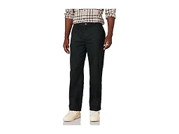 Amazon Essentials Men's Classic-Fit Wrinkle-Resistant Flat-Front Chino Pant (Available in Big & Tall), Black, 30W x 29L