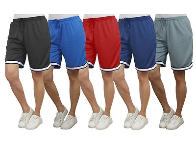 5Pk Womens Loose Fit Active Mesh Shorts