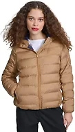 Champion Women's Quilted Hooded Packable Puffer, Tobacco, Small
