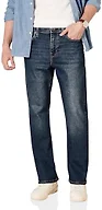 Amazon Essentials Men's Straight-Fit Stretch Jean, Light-Stretch Denim, Dark Wash, 42W x 28L