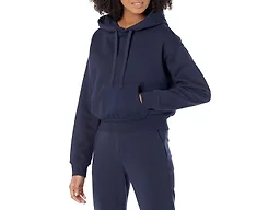Amazon Essentials Women's Crop Pullover Hoodie Sweatshirt with Kangaroo Pocket (Available in Plus Size), Navy, 6X