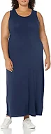 Amazon Essentials Women's Tank Maxi Long Dress, Navy, X-Small