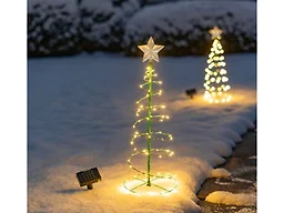 MERRYLITE Solar LED Metal Christmas Tree Decoration - Warm White - 1 Pack 