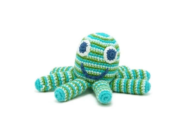Gigamic PEBBLE Green Octopus Rattle, 1