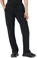 Amazon Basics Women's Scrubs Tapered Leg Pants Yoga Waistband, Black, XX-Large