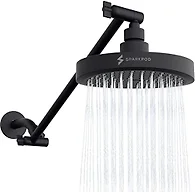 6" Round Rain Shower Head & Arm