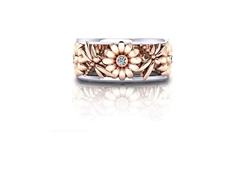 Wenbin Silver Rings Daisy White Sapphire