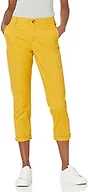 Amazon Essentials Women's Mid-Rise Slim-Fit Stretch Cropped Capri Pants (Available in Plus Size), Dark Yellow, 20