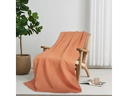 Cotton Melange Jersey Knit Throw