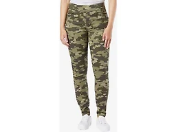 Levi Strauss Signature Gold Women's Totally Shaping Pull-On Skinny Jeans (Available in Plus Size), (New) Cedarview Camo Khaki Green, 6 Short