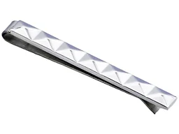 Blackjack Jewelry S-BJT20W Pyramd Tie Clip Silver 