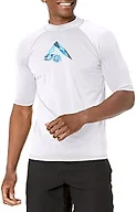 Kanu Surf Men's Horizon UPF 50+ Sun Protective Rashguard Swim Shirt Swimwear, Tahiti White, XX-Large