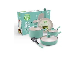 GreenLife Soft Grip 8 Piece Cookware Set