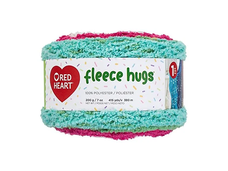 RED HEART Fleece Hugs Yarn, Lilies