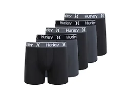 Hurley Men's 5 Pack Solid Boxer Briefs
