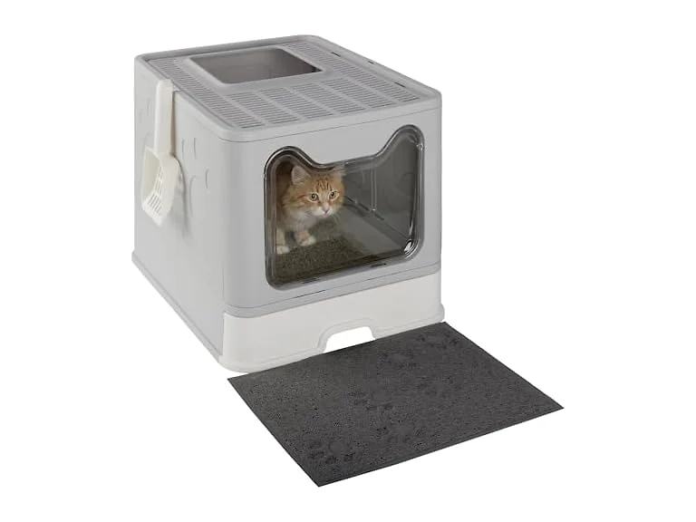 Enclosed Cat Litter Box - Foldable Litterbox