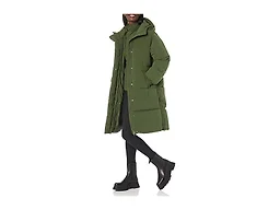 Amazon Essentials Women's Oversized Long Hooded Insulated Puffer Jacket (Available in Plus Size), Dark Olive, 2X