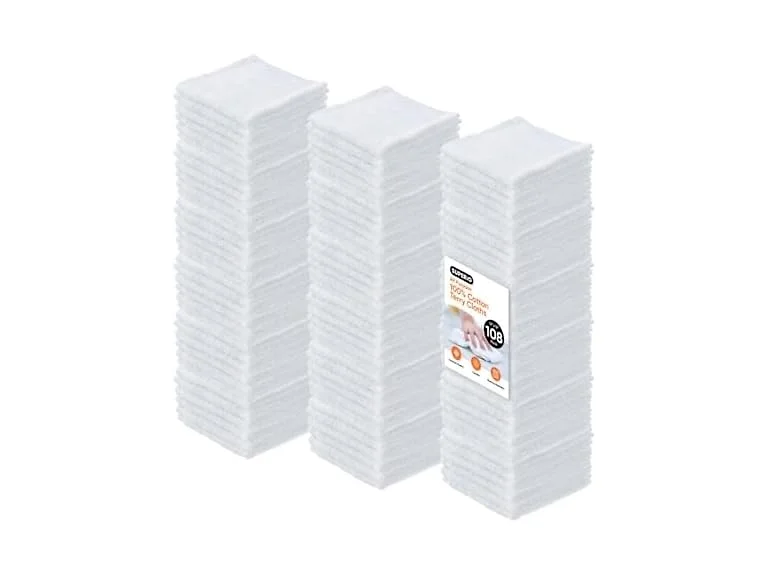 Superio Terry Cloth Rags White