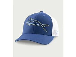 HUK Mens Trucker Hat, Anti-Glare Snapback Fishing Hat for Men, KC Embroidered - Regatta, One Size