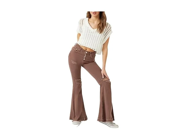 Forever 21 Women (27) Recycled Cotton Jeans Brown